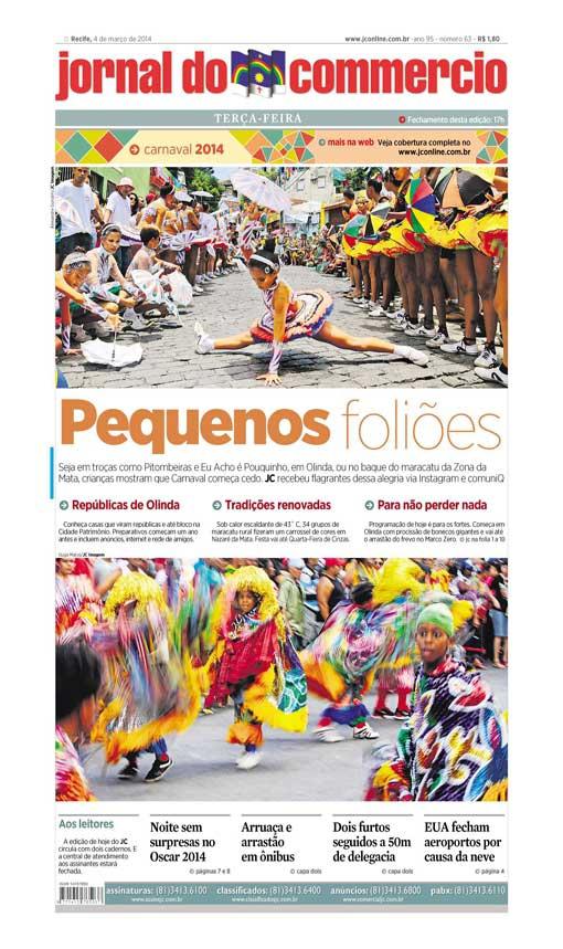 Capa do Jornal - 04/03/2014 