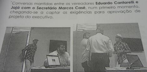 No processo, há imagens das negociações entre o secretário Marcos Casé e vereadores  / Imagem: Reprodução do processo