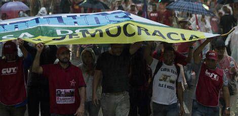As manifestações foram lideradas por organizações como a CUT, o MST e a UNE  / Foto:Marcelo Camargo/Agência Brasil