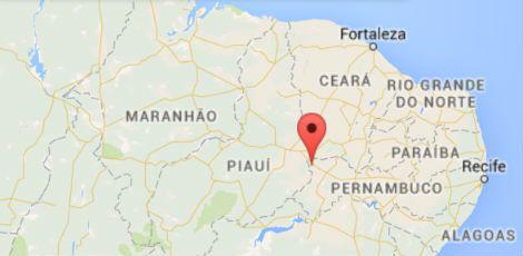 Os dois foram levados para um hospital de Marcolândia, Piauí, a cerca de 1 Km da vila / Foto: Reprodução/Google Maps