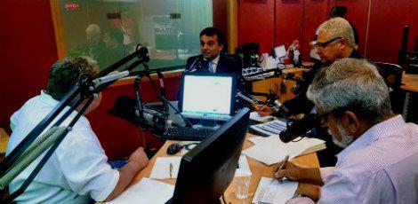 Secretário da Fazenda, Márcio Stefanni, e de Administração, Milton Coelho, deram entrevista à Rádio Jornal