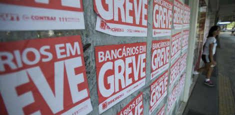 Bancários entram em greve por tempo indeterminado / Foto: Marcelo Camargo/Agência Brasil