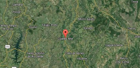 Avião caiu em uma propriedade rural que fica na divisa entre Minas Gerais e Goiás / Foto: Google Maps/Reprodução