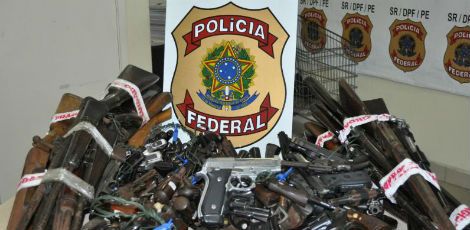 As armas mais entregues em Pernambuco são revólveres, espingardas e pistolas / Foto: Polícia Federal/Divulgação