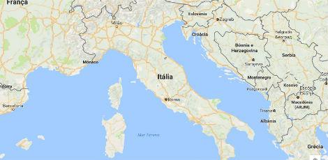Terremoto atinge o centro da Itália / Foto: Reprodução/ Google Maps