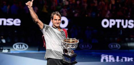 Federer começou 2017 com todo o gás / AFP