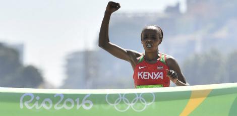 Jemima seria premiada por liderar o ranking de maratonistas majors / AFP