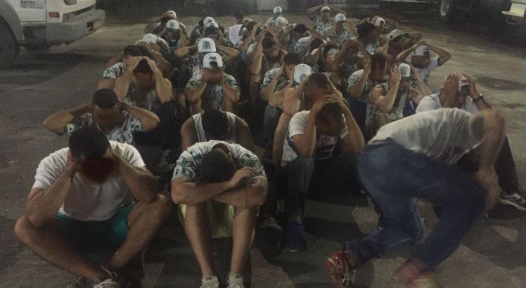 Os torcedores foram detidos depois de uma briga na saída da Arena de Pernambuco.  / Divulgação / Arena de Pernambuco