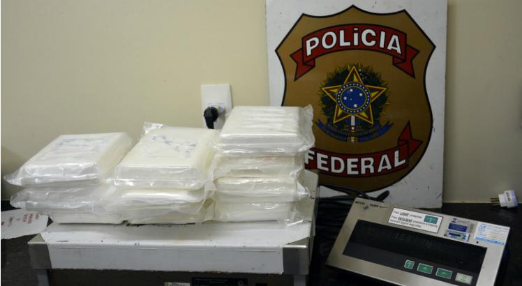 Essa foi a maior apreensão de cocaína nos últimos 10 anos pela Polícia Federal no Aeroporto Internacional dos Guararapes / Foto: Divulgação/Polícia Federal