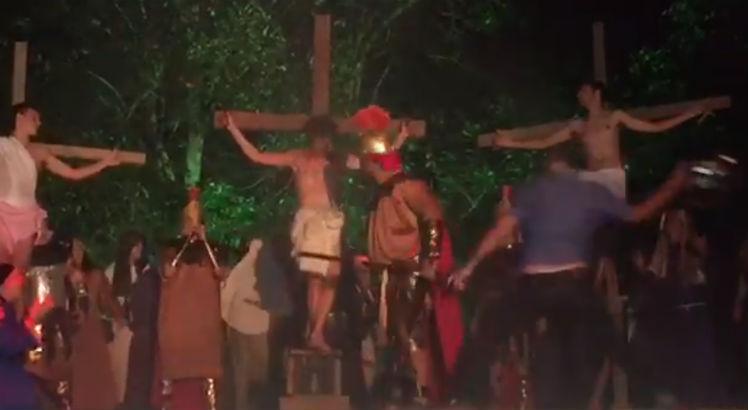 'Paixão de Cristo' em Nova Hartz é palco de agressão / Foto: Facebook/Reprodução