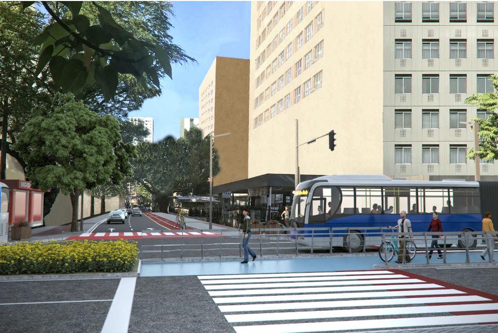 Já no sentido subúrbio/cidade, veículos particulares vão poder trafegar na via para acesso local, com possibilidade de prosseguir apenas por uma quadra e, então, sair da avenida - Foto: Divulgação/ Prefeitura do Recife