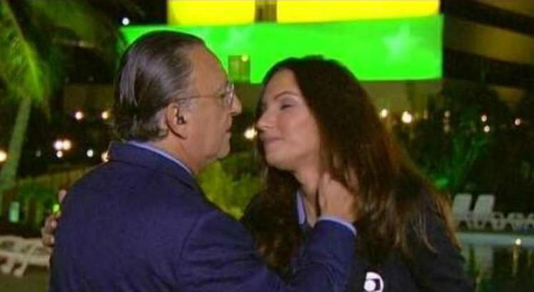 Patrícia Poeta desmente boato de beijo em Galvão Bueno / Foto: Reprodução