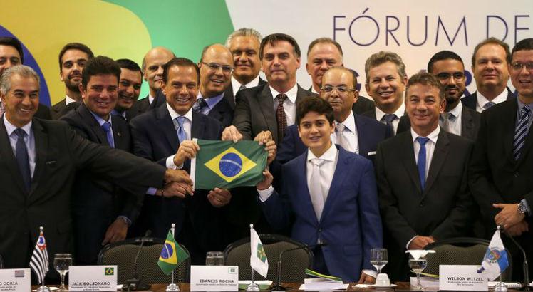 Bolsonaro se reuniu com governadores nesta quarta-feira (14) / Marcelo Camargo/Agência Brasil