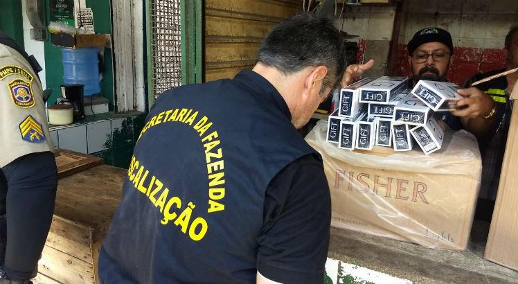 A marca de cigarro importado do Paraguai mais vendida em Pernambuco Ã© a Gift, que atinge 19% do mercado / Foto: Secretaria da Fazenda/DivulgaÃ§Ã£o